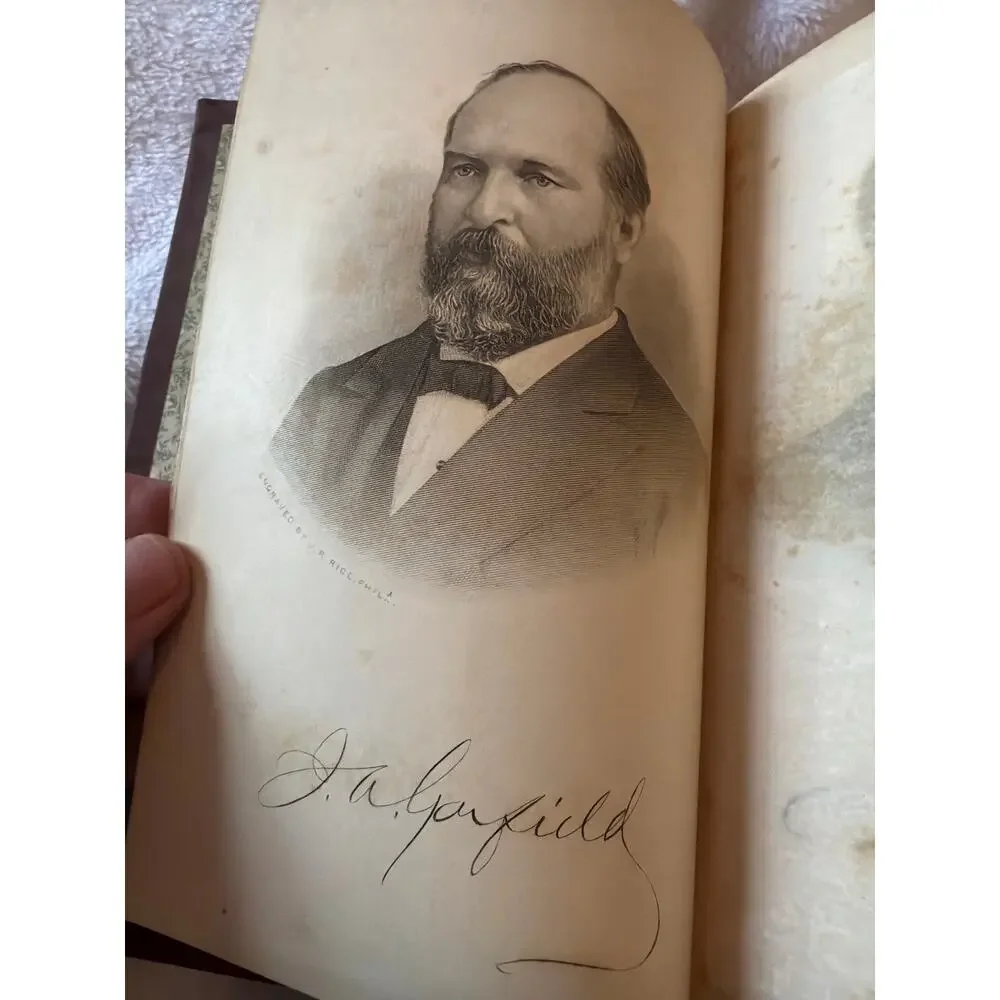 Antique Our Martyred President James A Garfield Illustrated History Book RARE